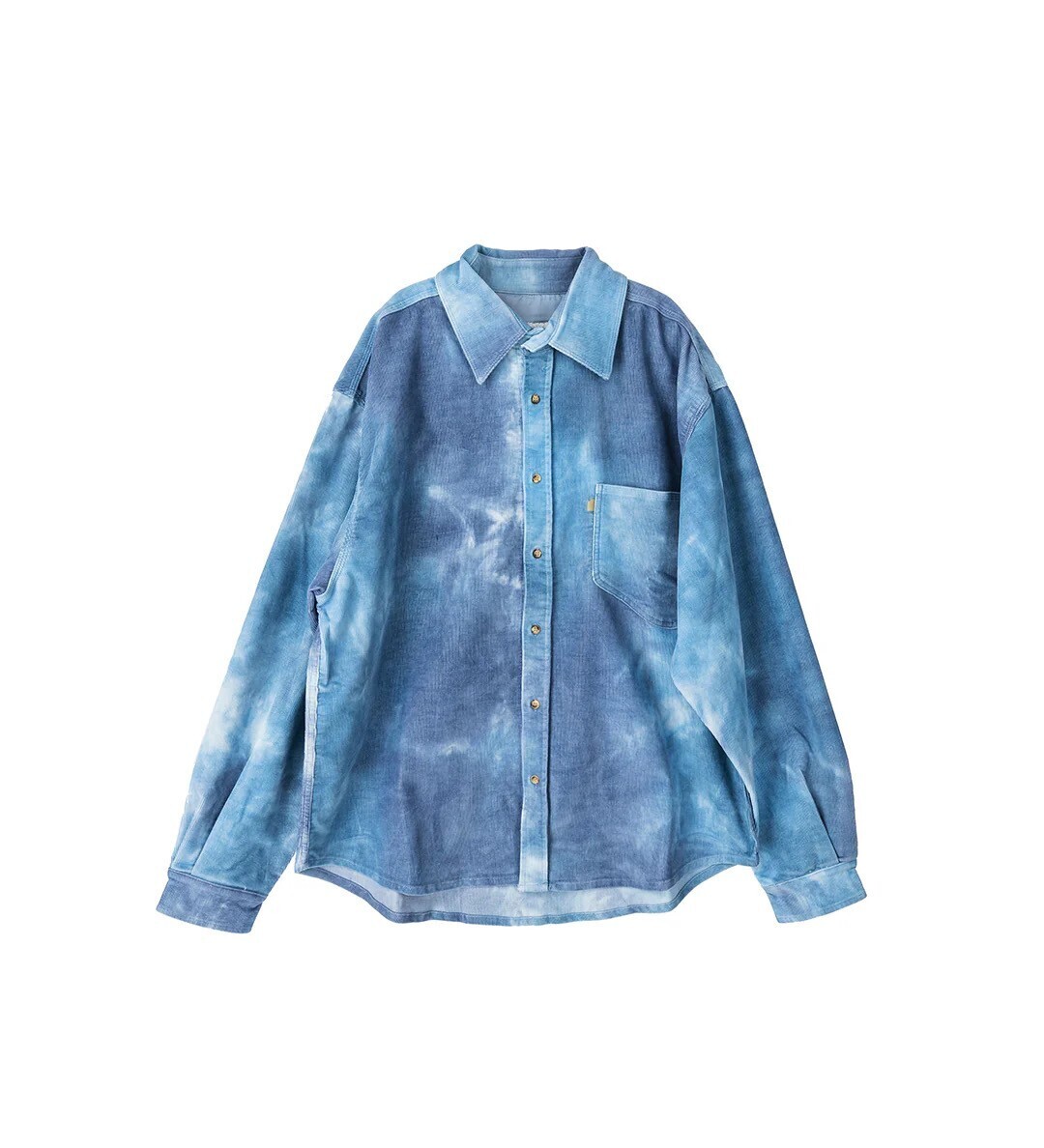ERL TIE-DYE CORDUROY OVERSHIRT BLUE
