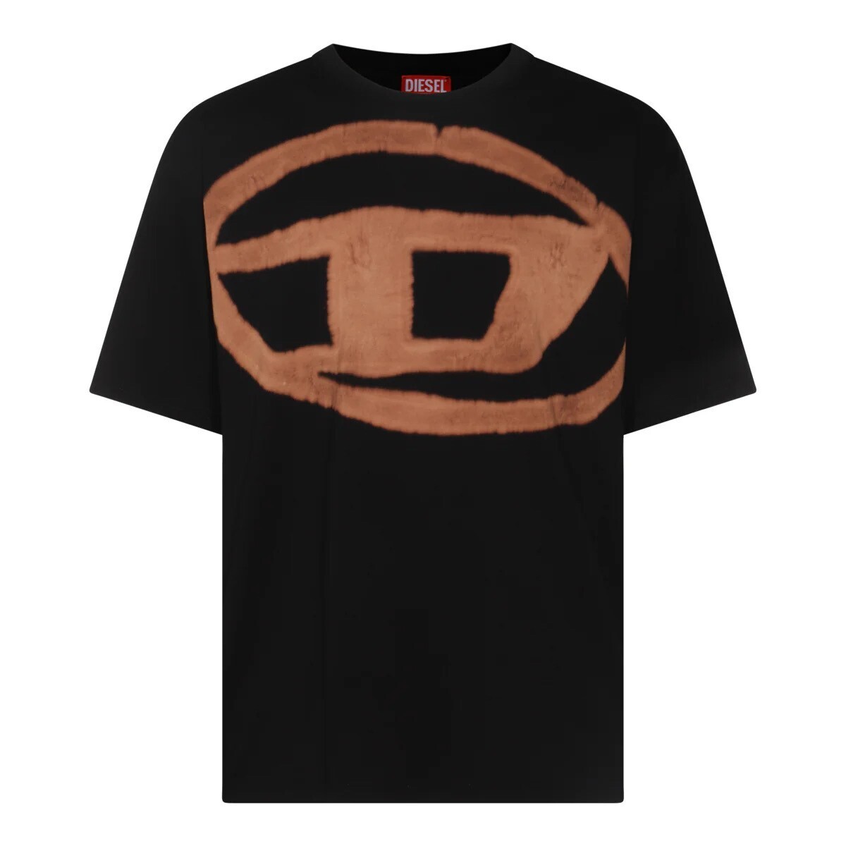 DIESEL ブラック コットン Tシャツ