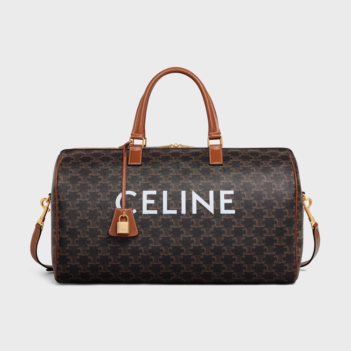 CELINE ミディアム トラベルバッグ / CELINEプリント入り トリオンフキャンバス