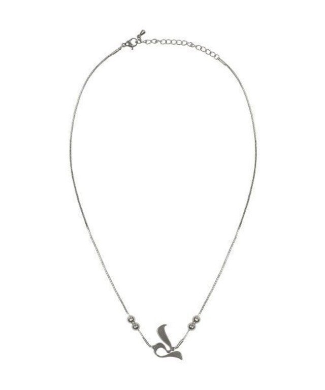 LUVISTRUE CURVED L NECKLACE(SILVER)