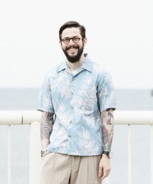 MR.OLIVE R/C COCONUT ALOHA PATTERN / OPEN COLLAR SHORT SLEEVE RESORT SHIRT