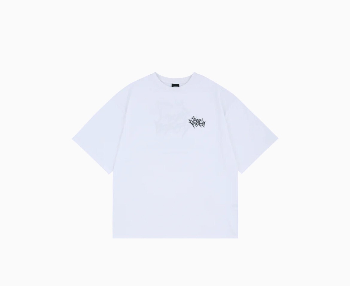 P:ReinSein White ブラリー オーバーフィット ショートスリーブ Tシャツ