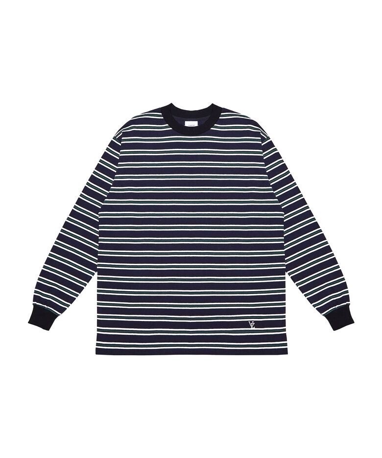 VARZAR VZ Logo Big Overfit Border Long Sleeve T-Shirt