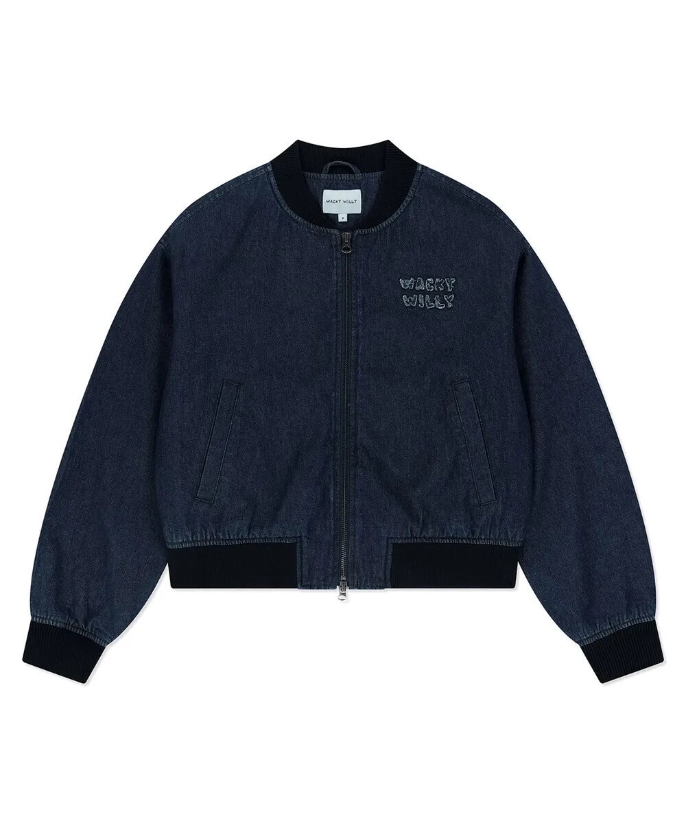 WACKY WILLY Women's Short Denim Blue Jacket Blue
