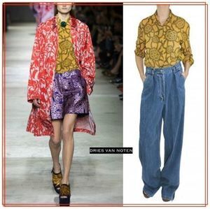 Dries Van Noten プリントシルクシャツ