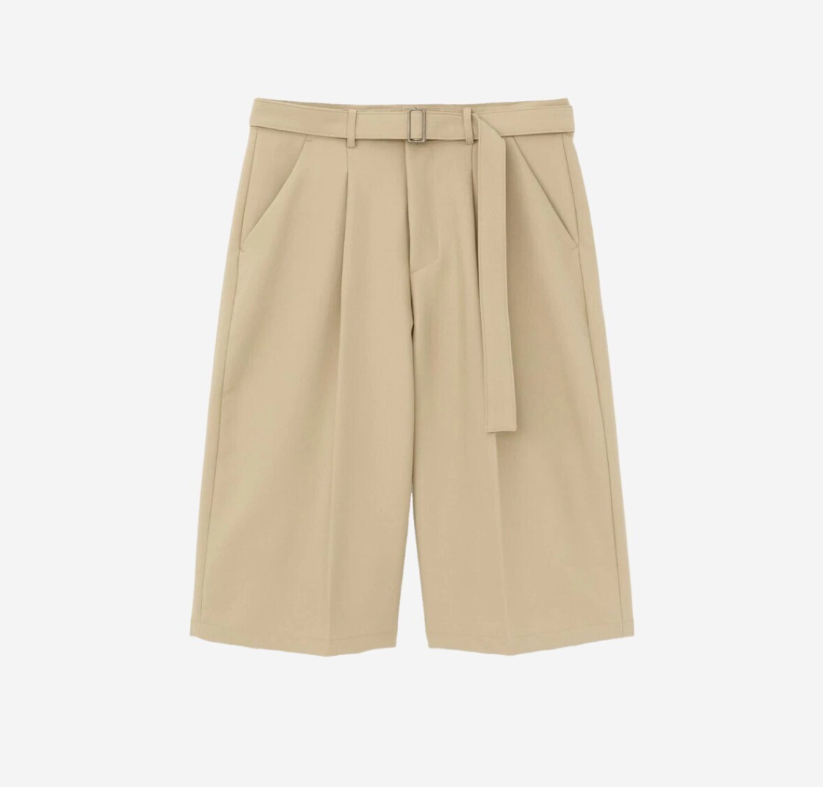 DNSR Belted Bermuda Slacks Beige