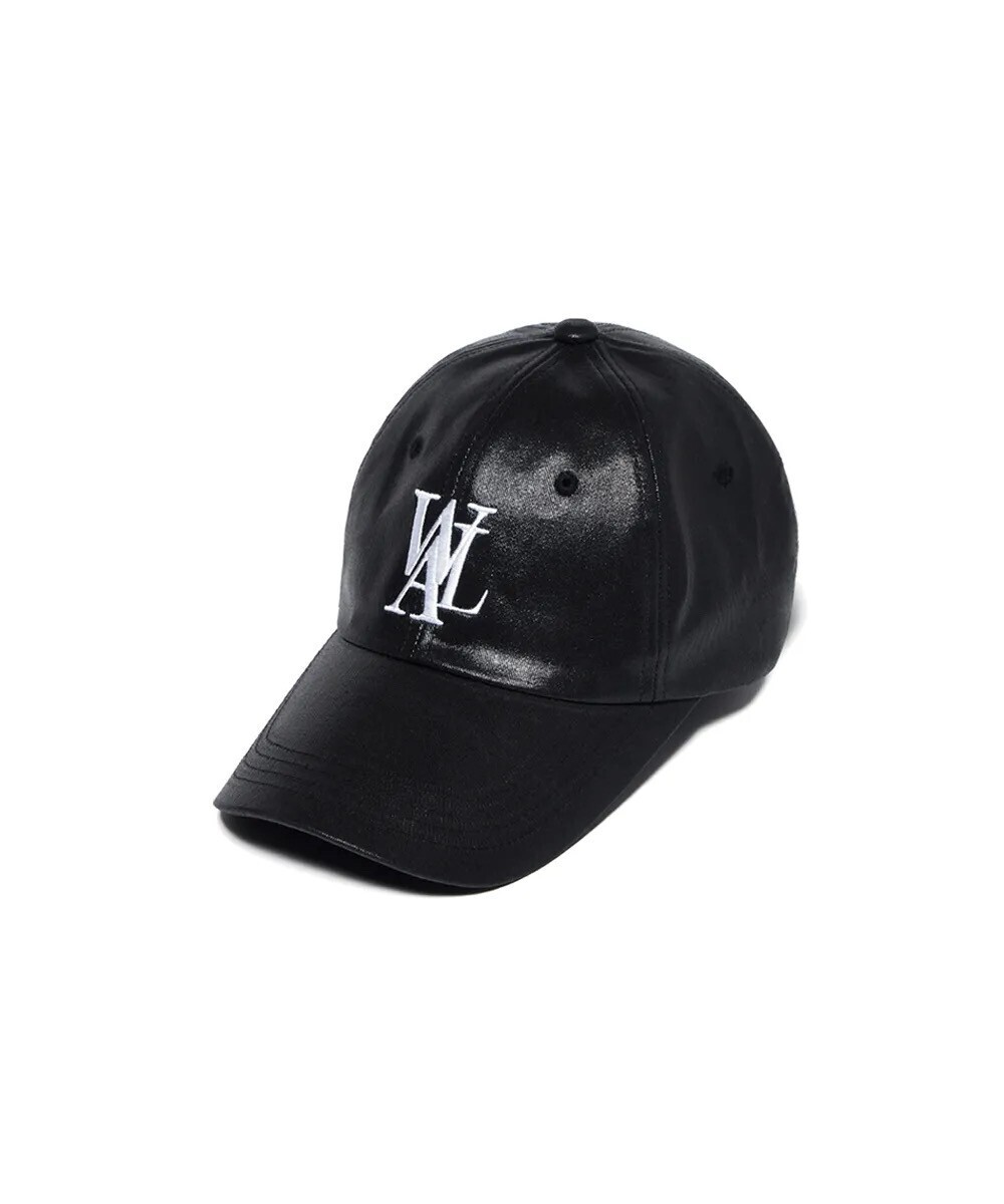 WOOALONG Deep signature logo ball cap - Coated BLACK