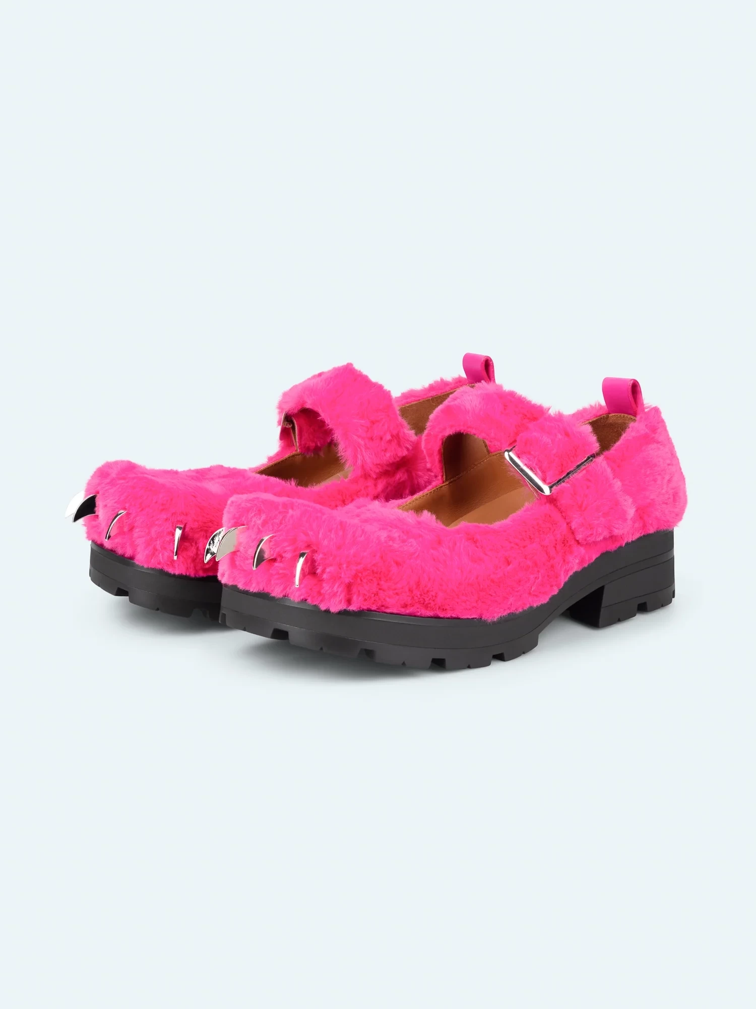 Charles Jeffrey LOVERBOY MARY JANE MOGGIES WITH CLAWS in PINK