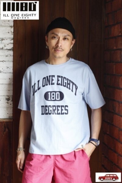 ILL180° "180" SHORT SLEEVE Tee イルワンエイティ イチハチマル プリント 半袖 Tシャツ
