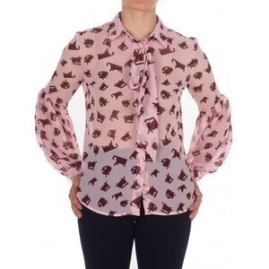 PINKO Cat print Georgette shirt