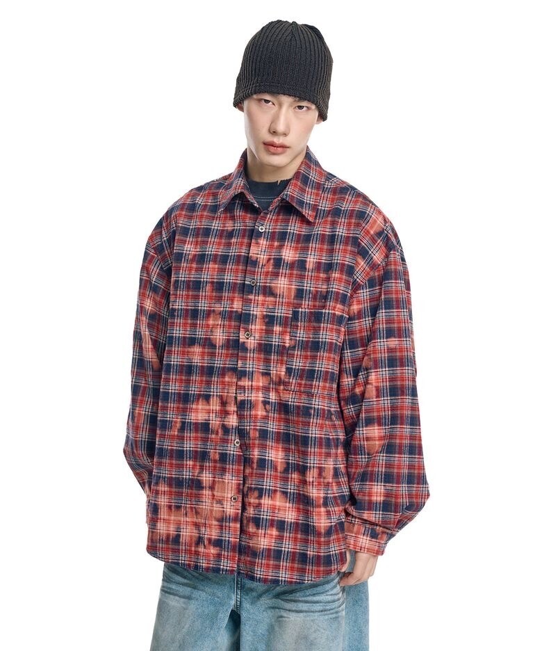 EASY NO EASY Washed Patch Overfit Hooded Zip-Up