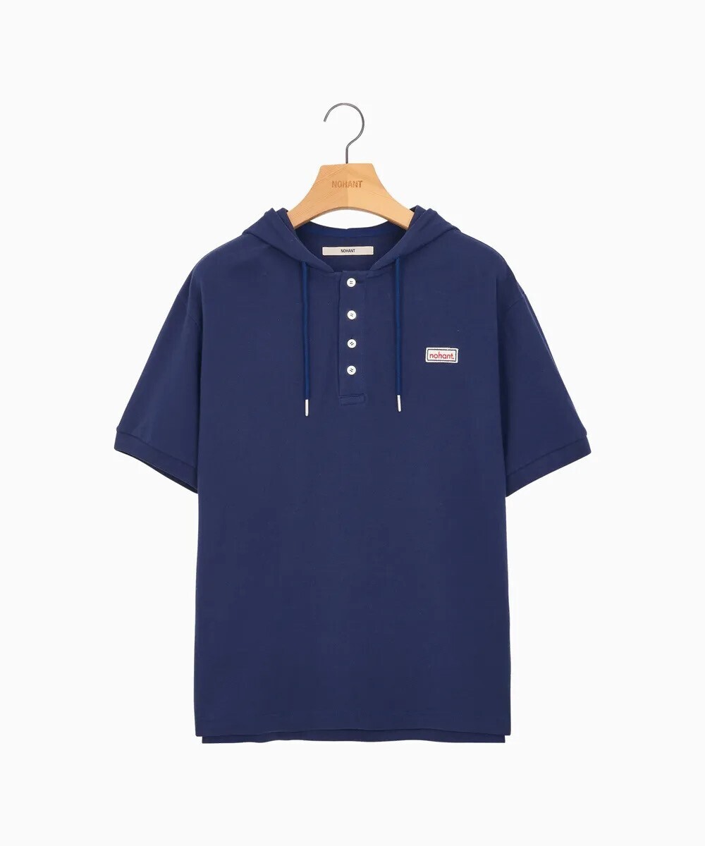 NOHANT PK SHORT SLEEVE HOODIE NAVY
