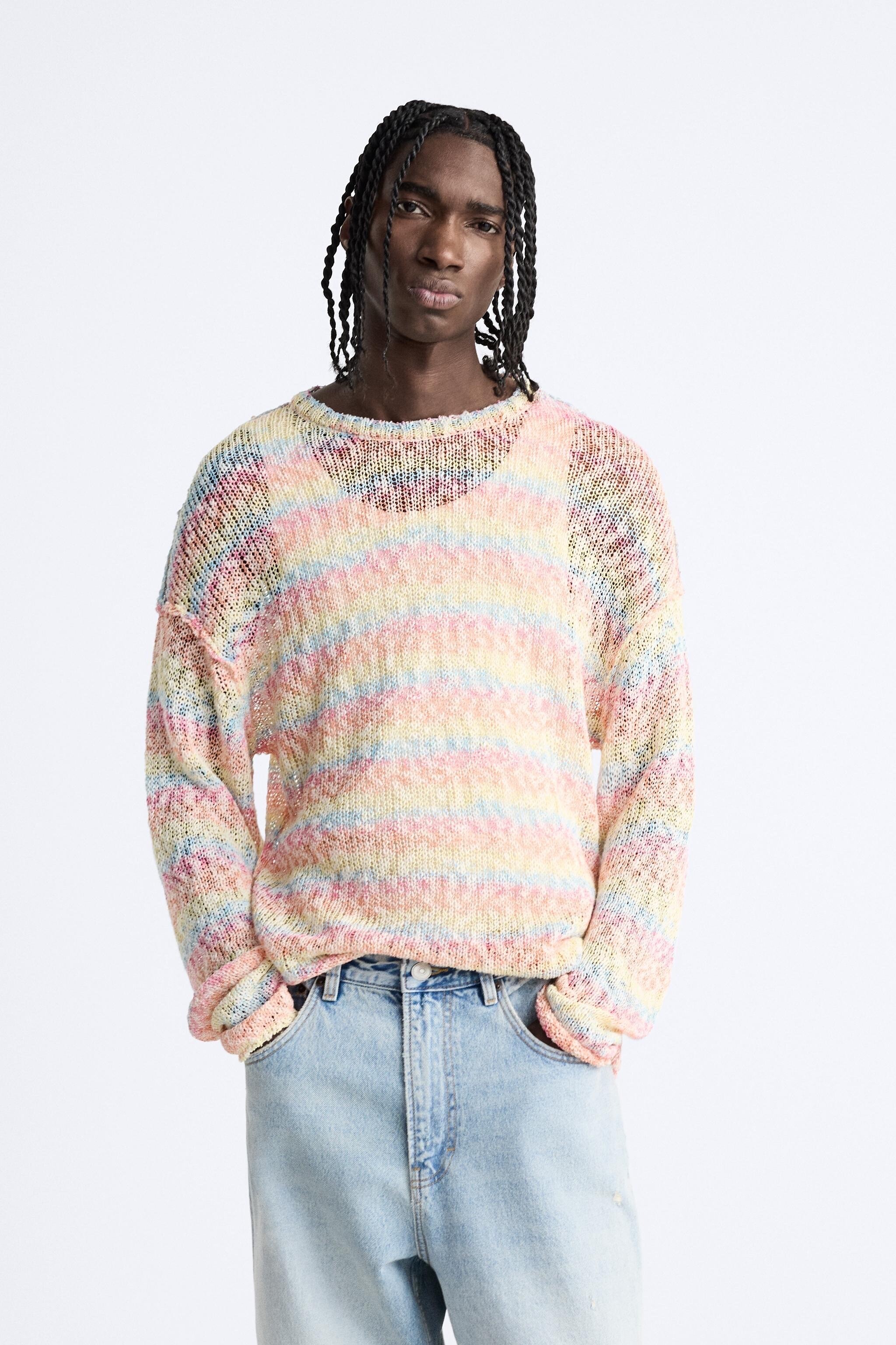 ZARA INSIDE OUT-EFFECT TEXTURED SWEATER