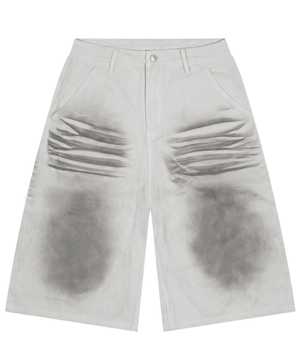 XTONZ XP287 Dirty Washed Bermuda Cotton Pants