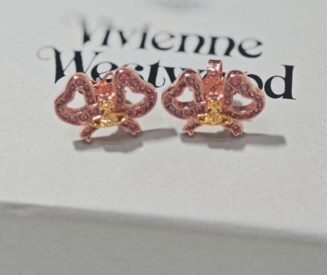 Vivienne Westwood リボンオーブピアス　ピンク