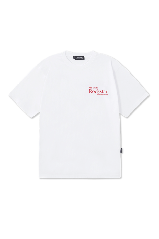 joegush My Cat is Rockstar (New Logo ver.) (White/Red)