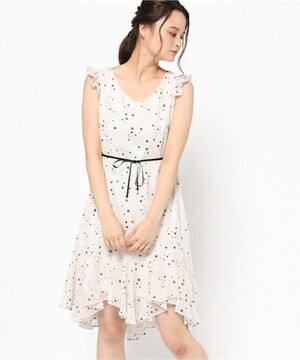 WILLSELECTION グリッタースターシフォンワンピース