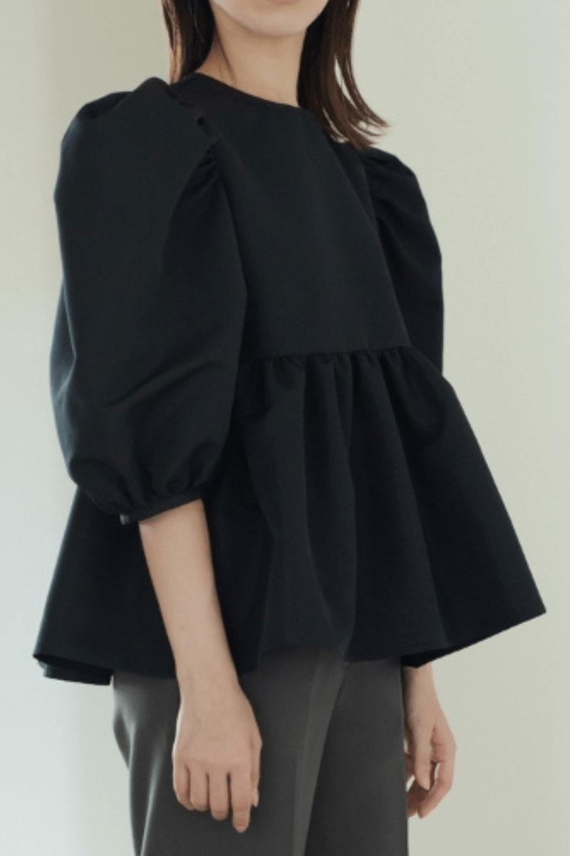 maison de Dolce. 【made in Japan】ボリュームスリーブブラウス【black】