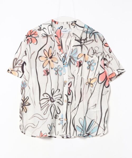 Desigual ウォーターカラーフラワー シャツ