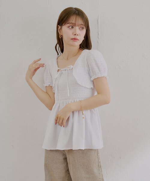 Chico ペプラムキャミ+ボレロセット