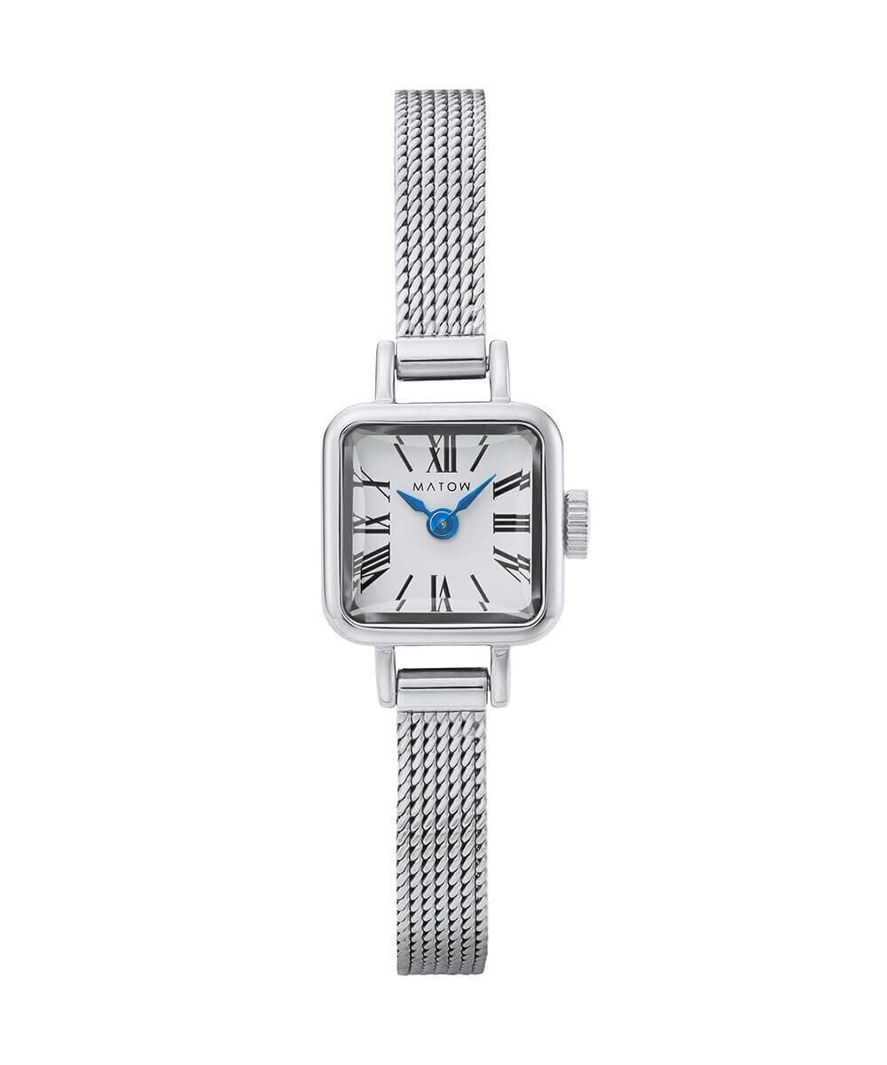 MATOW/マトウ TSUKI 淡月 / MINI SQUARE SILVER WHITE MESH