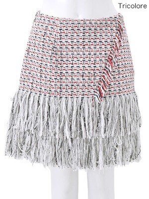 Chesty MissAdora Fringe Tweed Skirt