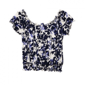 LADYMADE 【LM151085】LADYMADE /ｴｷｿﾞﾁｯｸ柄BACKﾘﾎﾞﾝｶｯﾄTOPS