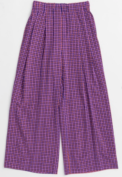 MAISON SPECIAL Multi Plaid Easy Pants