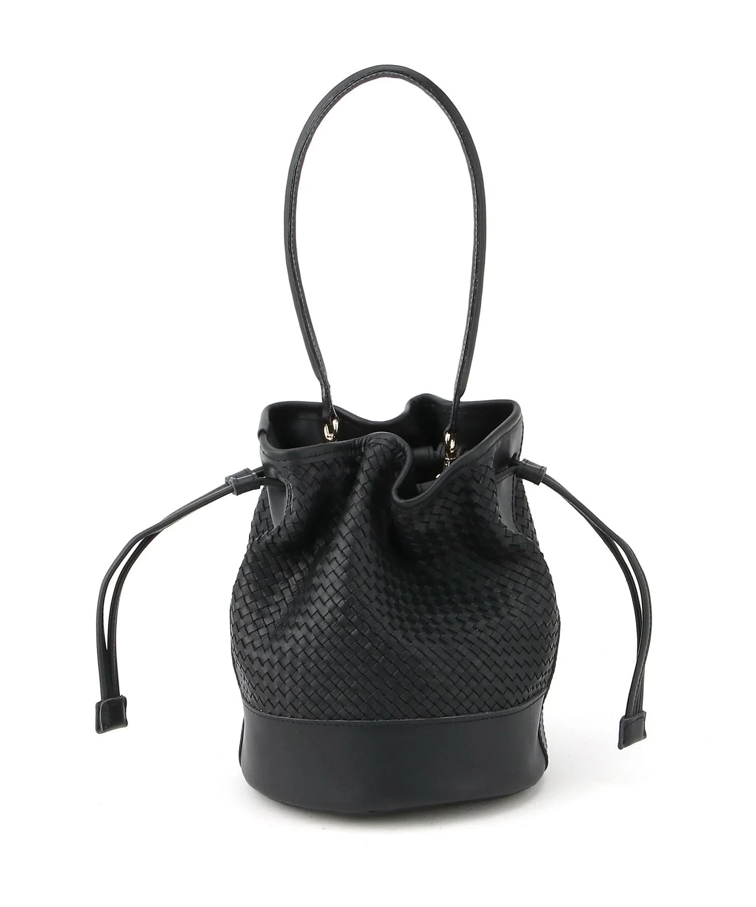 perche レザーメッシュ2wayバゲットバッグ