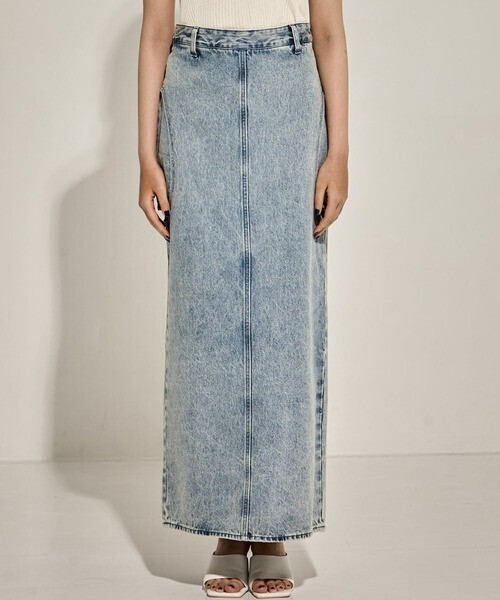 CLANE CIRCLE CUT LAYERED DENIM SKIRT