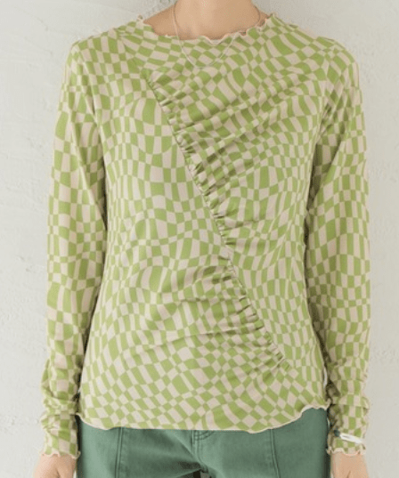Oriens JOURNAL STANDARD checkered flag print tops