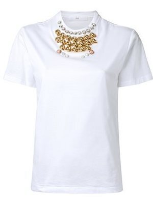 TOGA Embellished Neck T-shirt