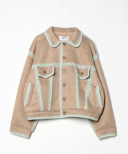 amok HAND KNITTING BOA BLOUSON