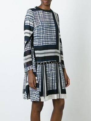 sacai プリーツパネル デイドレス