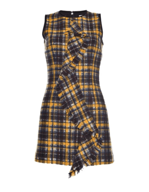 MSGM Metallic Check Sleeveless Dress
