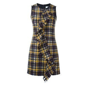 MSGM フロントラッフル チェックワンピース