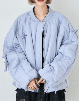 w closet 中綿リボンブルゾン