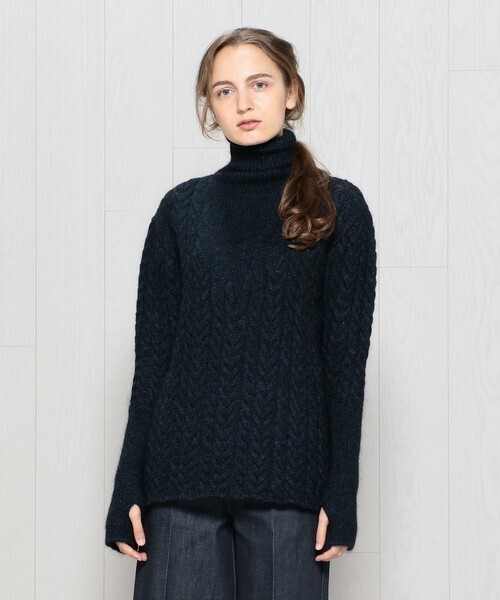 BEAUTY&YOUTH UNITED ARROWS ＜08SIRCUS＞CABLE TURTLENECK KNIT/ﾆｯﾄ