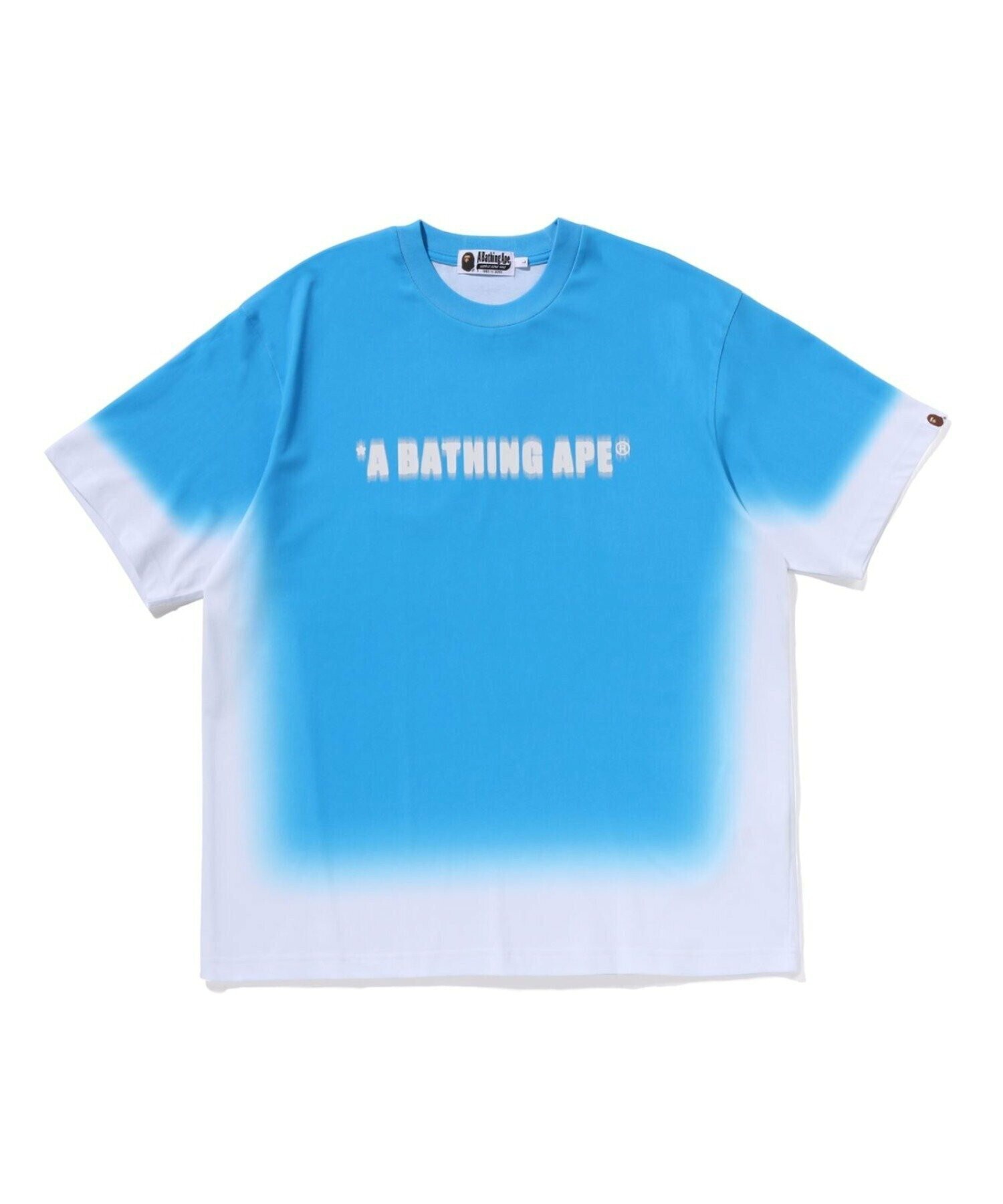 A BATHING APE SPRAY PRINT BATHING APE LOGO RELAXED TEE
