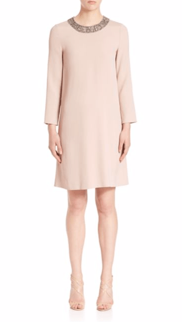 AGNONA Cady Embellished Neckline Dress
