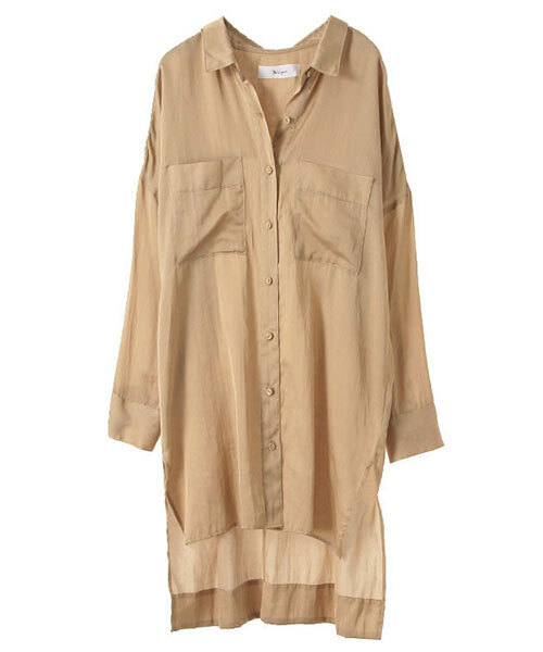 The Virgnia サテンチュニックシャツ