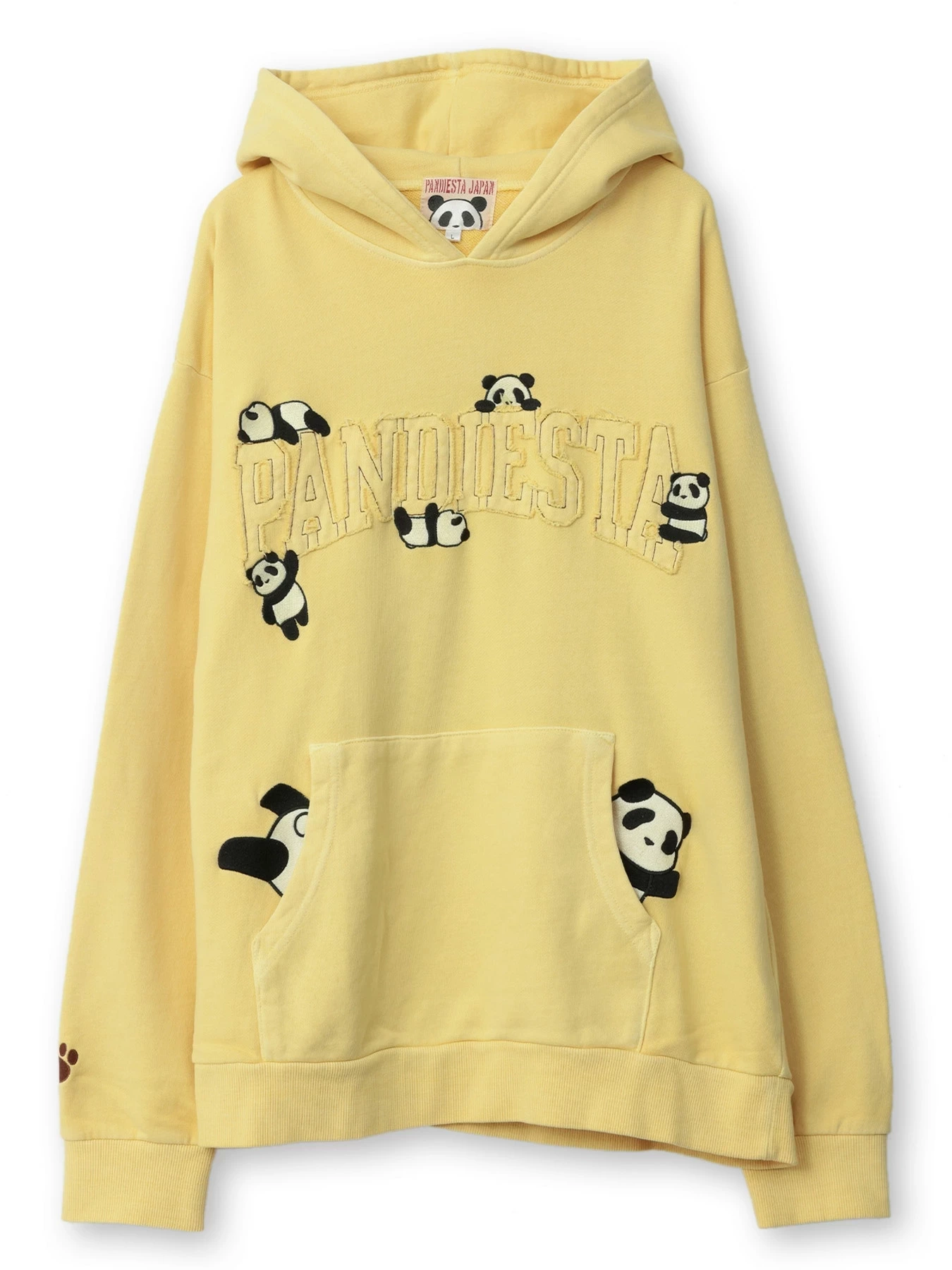 PANDIESTA JAPAN “カレッジパンダ”ピグメント加工プルパーカー