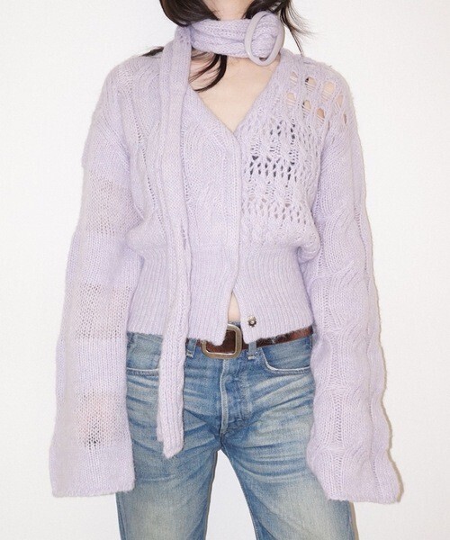 igi PUZZLE CARDI × BUCKLE COMBO