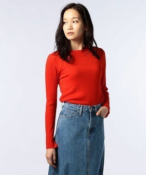NOLLEY'S ワイドリブクルーネックニット