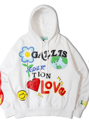 GALLIS ADDICTION GA 裏毛-POP MOTIF HOODIE