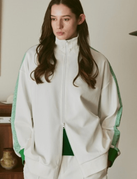 soerte Loose high neck track jacket