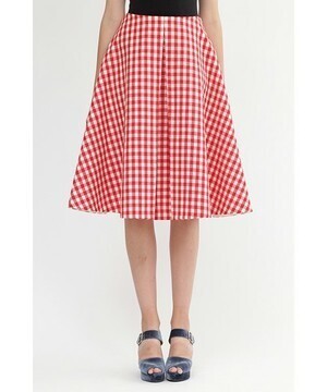 JILLSTUART ミリーチェックフレアタックスカート