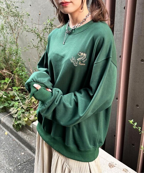 DOUBLE NAME みんなのきょうりゅうずかん刺しゅうプルオーバー