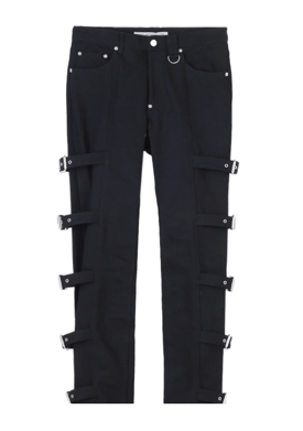 JOHN LAWRENCE SULLIVAN Rigid denim bondage pants