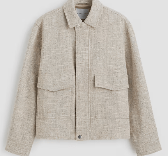H&M テクスチャードショートジャケット